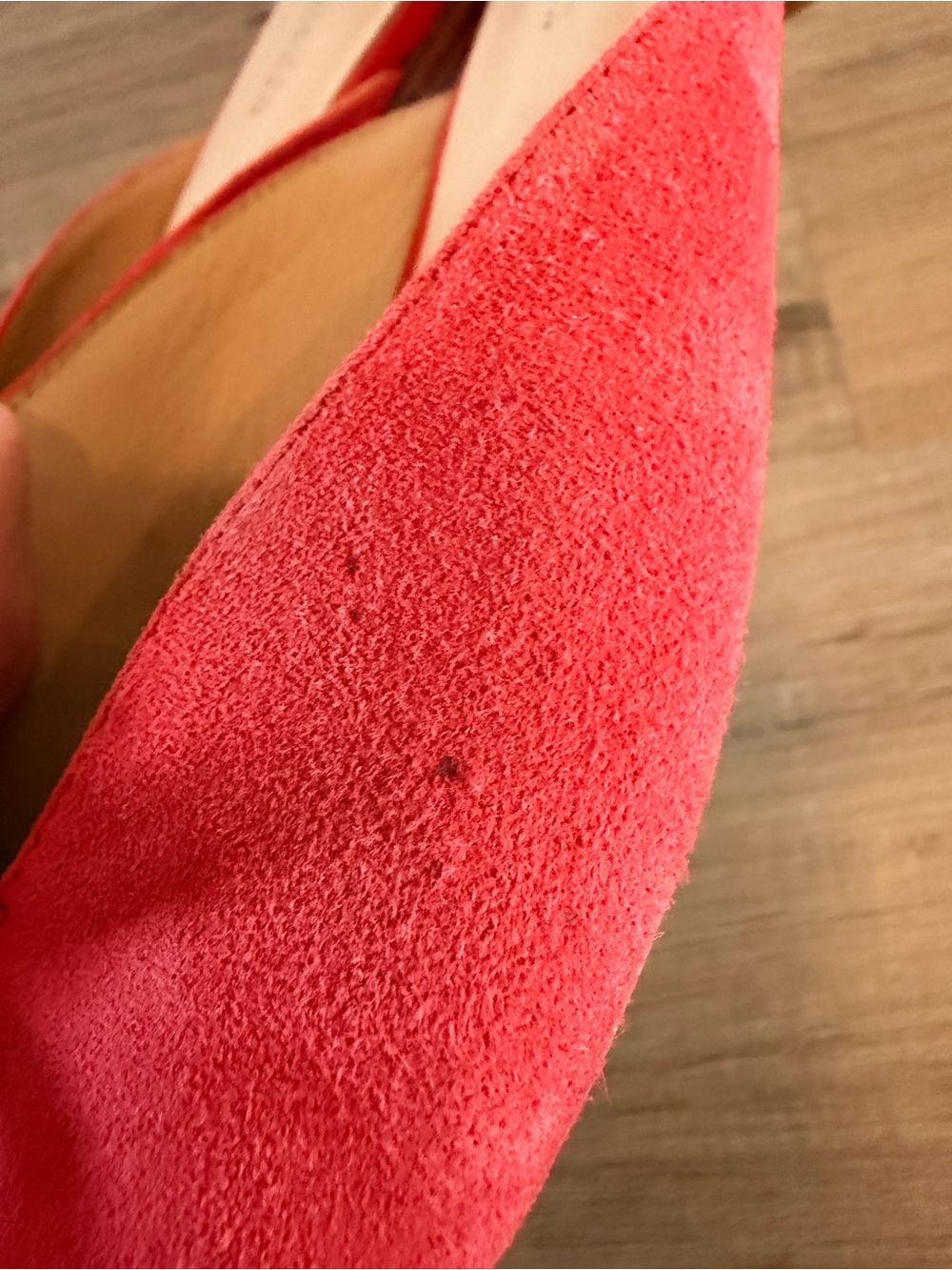 Reformation Belle Suede Flats Red Size 8 - Picture 14 of 15